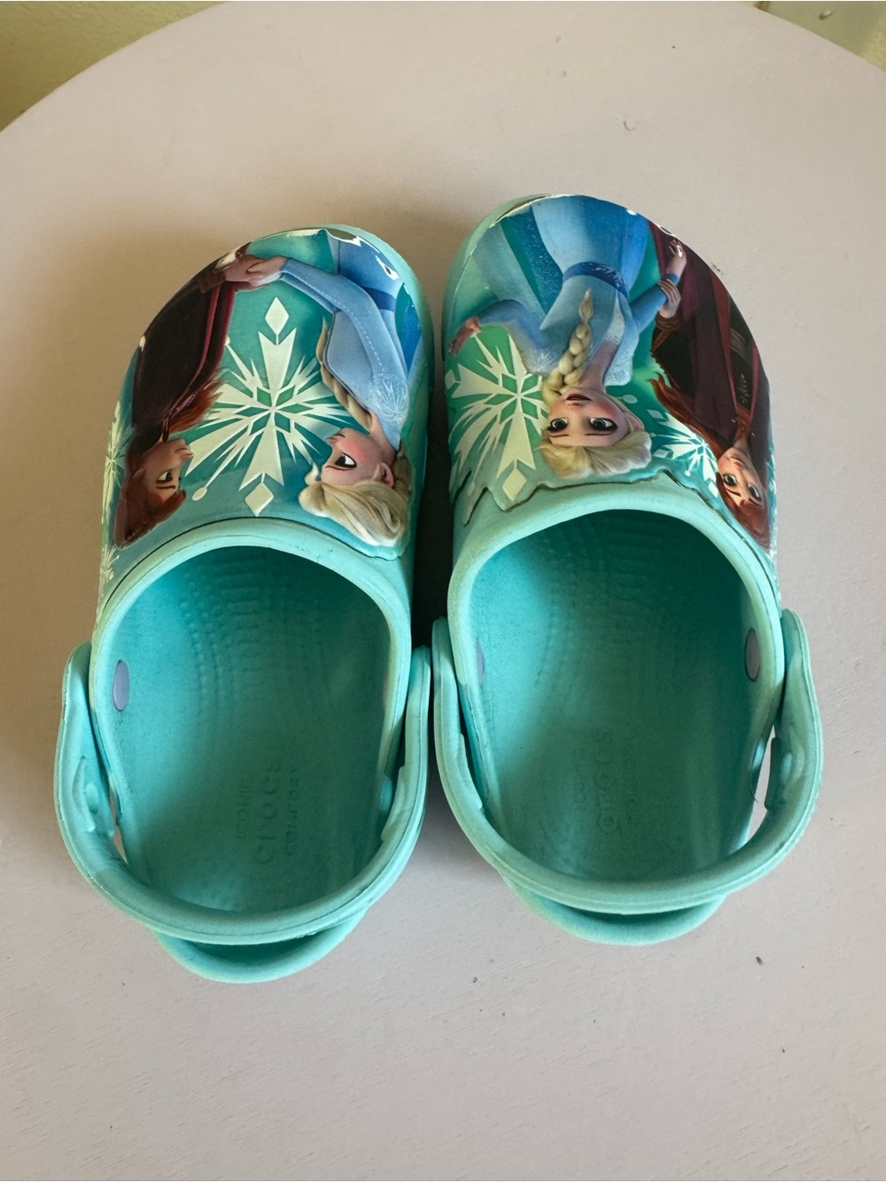 CROCS Light Blue Frozen Character Clog Shoes size 10 - Picture 2 of 10